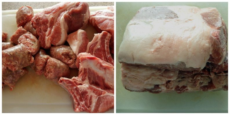 Sausage and pork shoulder or ribs fortify the sauve