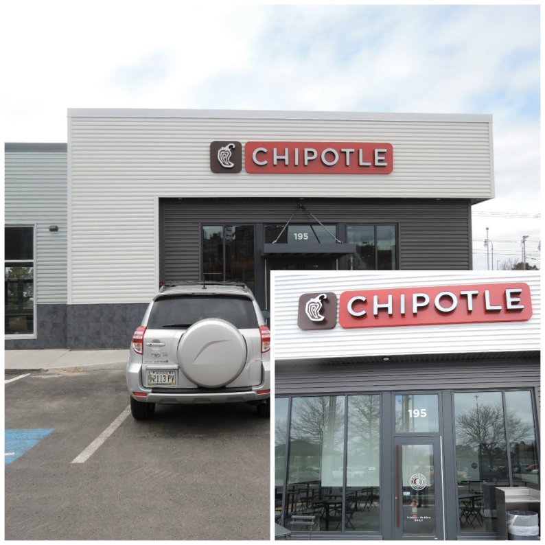Chipotle Portland front and rear views
