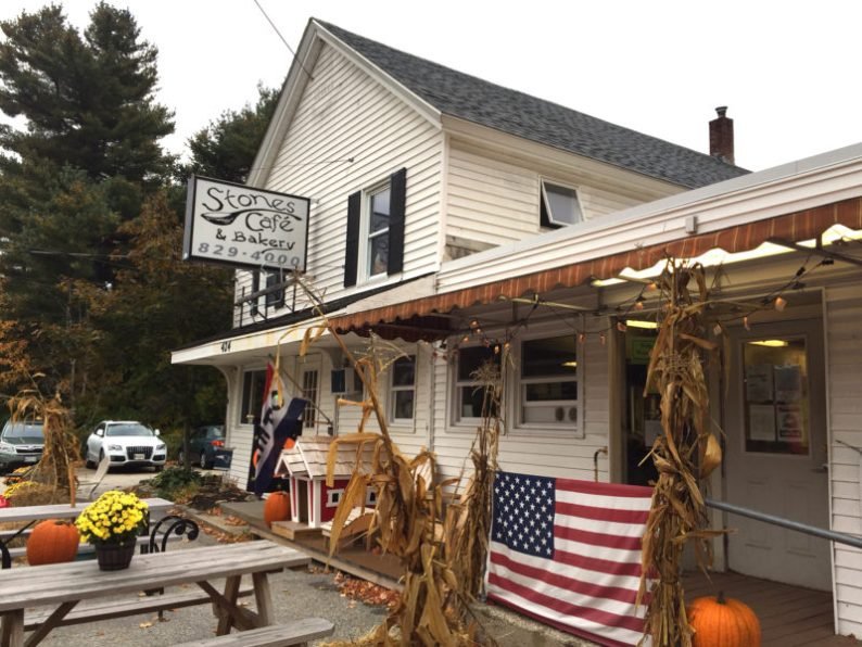 The modest building that houses Stone's Cafe and Bakery