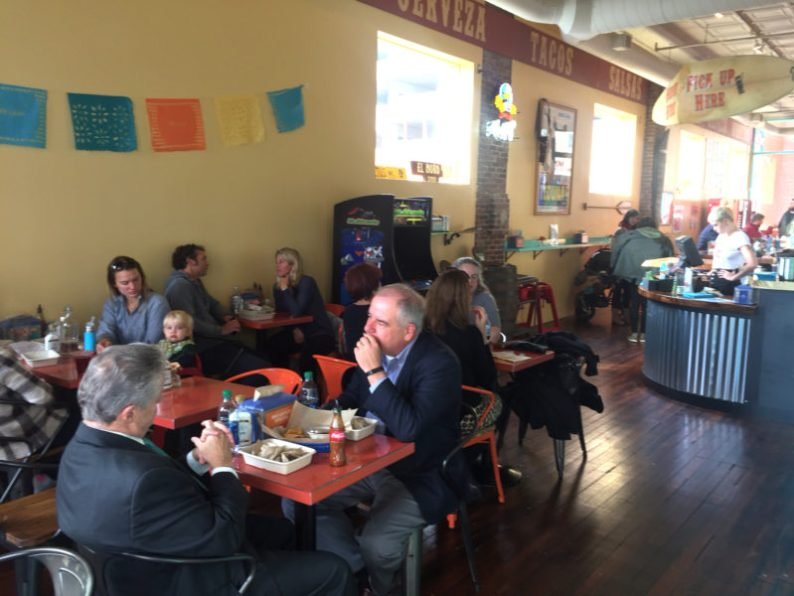 The space is bright and attractive, very casual with a long bar and tables stuffed in the back